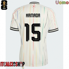 Giappone Daichi Kamada #15 Seconda Maglia Mondiali 2026 Manica Corta